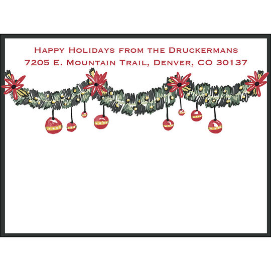 Christmas Garland Shipping Labels